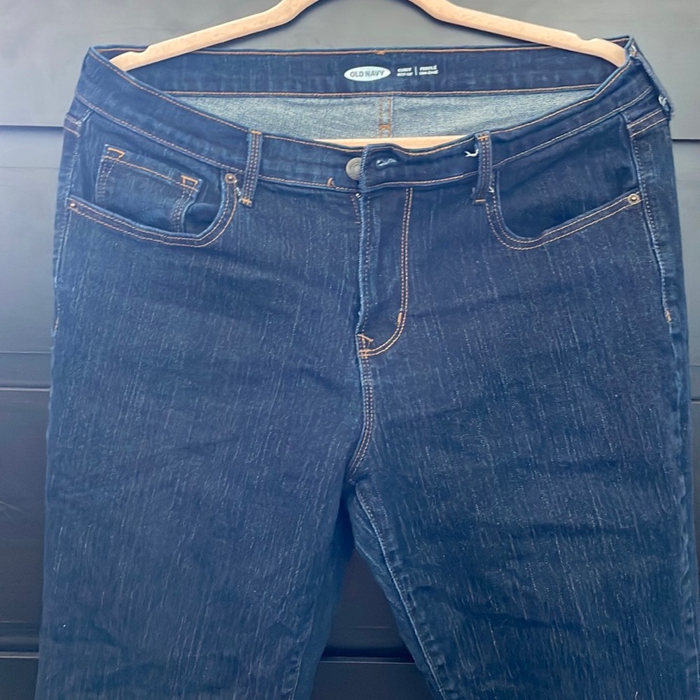Dark wash boot cut jeans